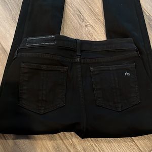 EUC rag & bone coated skinny black denim jeans, sz 27